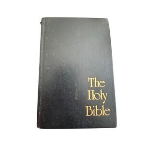 The Holy Bible Black Hardcover‎ Religious Book Gold Lettering CBS